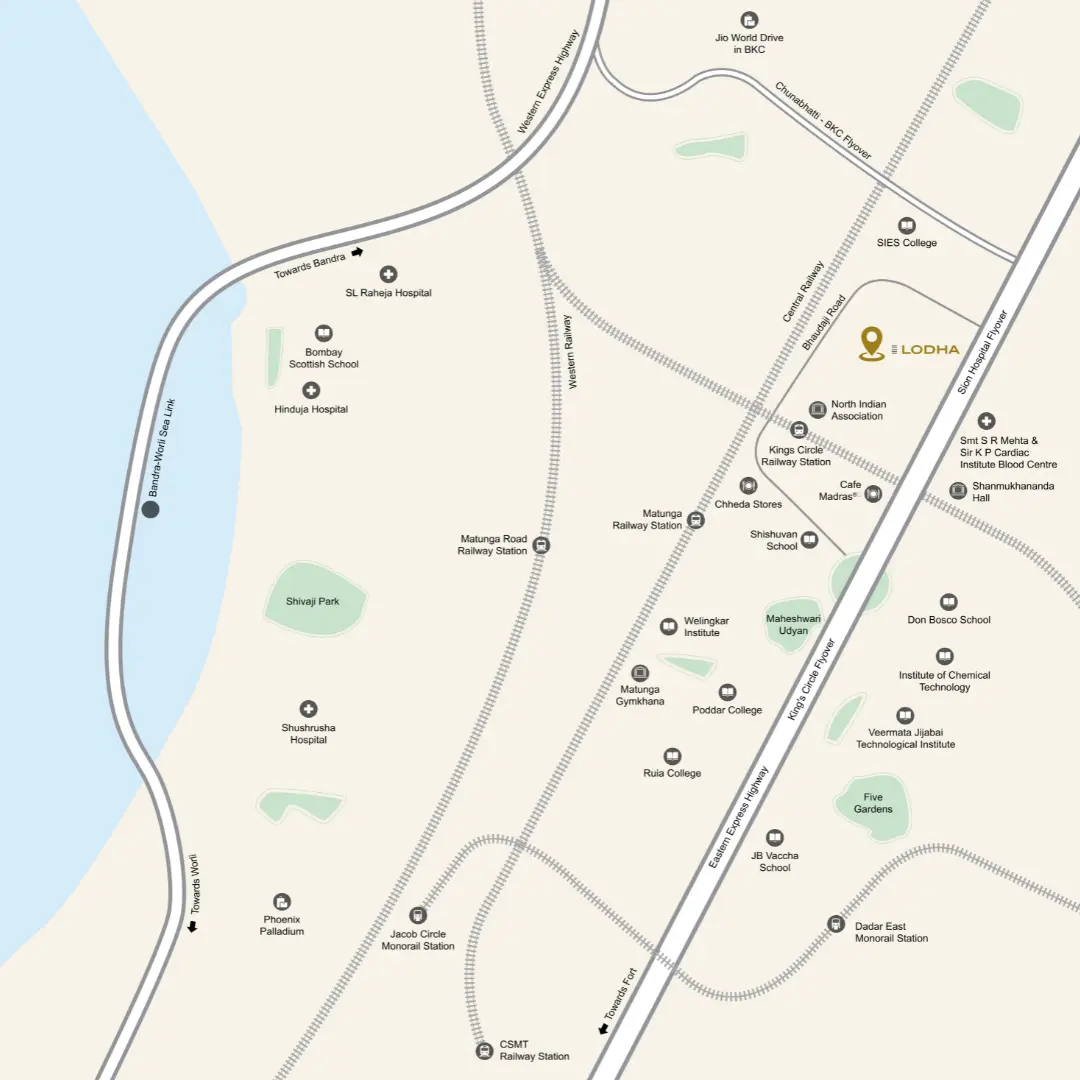 Lodha Divino Location Map